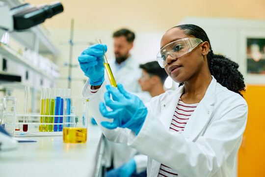 fine woman in the lab